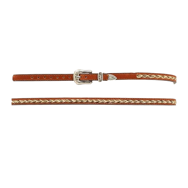 M&F Unisex Western Braided Leather Brown Hatband