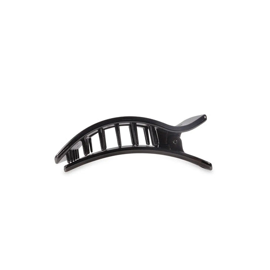 Teleties Small Jet Black Flat Rectangle Hair Clip