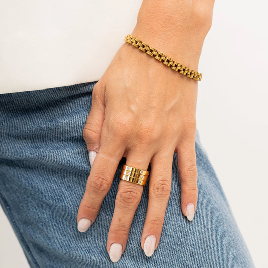 Gold Dainty Watch Band - Waterproof