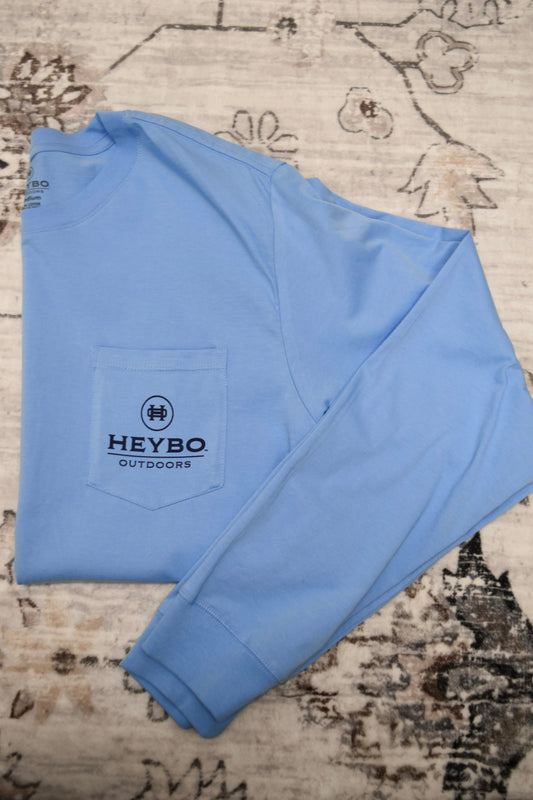 Heybo Cool Blue Stack of Bass Long Sleeve Tee