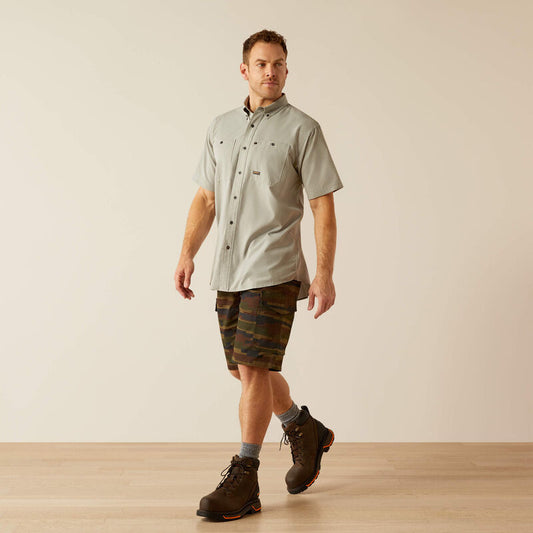 Ariat Wild Dove Rebar Made Tough 360 Airflow Work Shirt