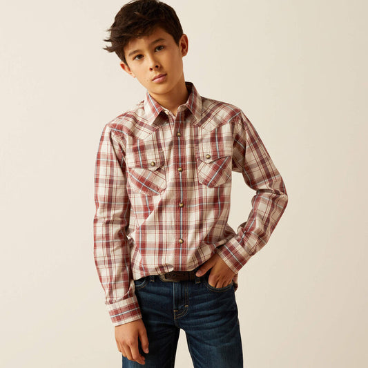 Ariat Boy's Off White Hendricks Retro Fit Shirt