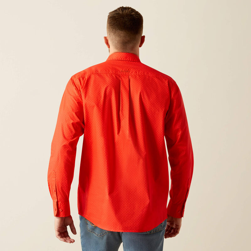 Ariat Men's Red Waylen Classic Fit Button Down Shirt