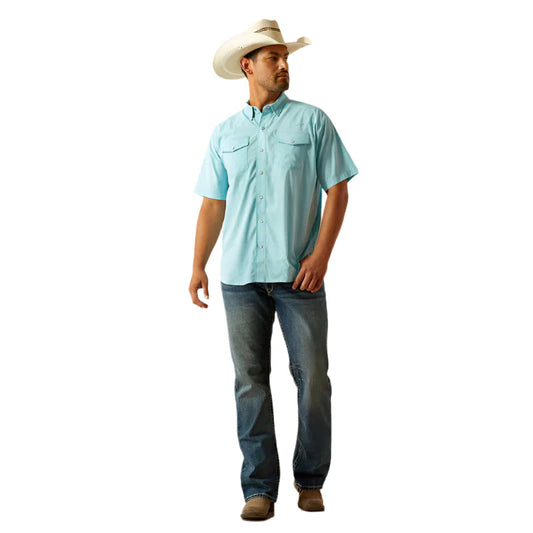 Ariat Men's Western VentTEK Classic Fit Blue Shirt