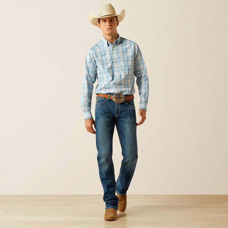 Ariat Men's Pro Series Light Blue Casper Classic Fit Shirt
