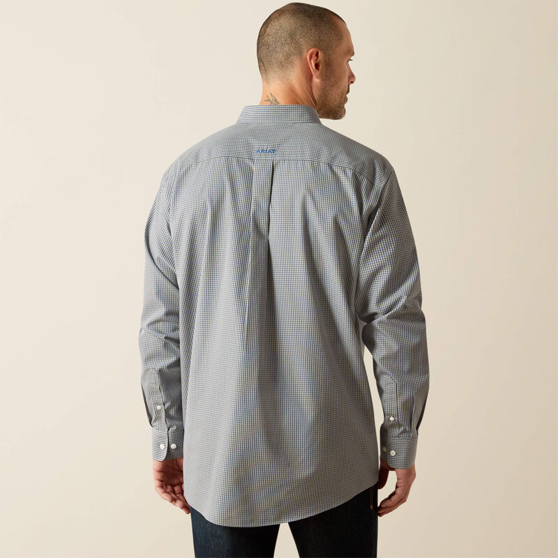 Ariat Men's Wrinkle Free Clayton Light Grey Classic Fit Shirt