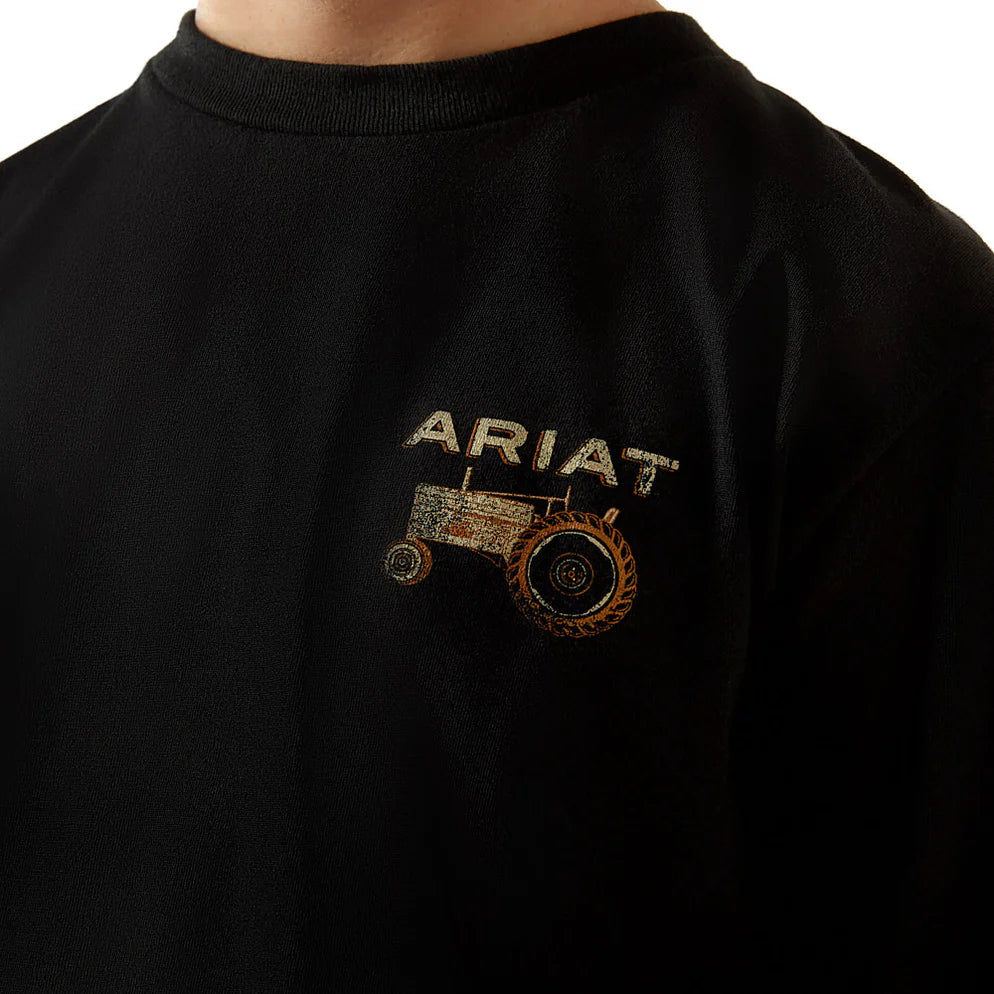 Ariat Boy's Black Gramps Tractor Tee