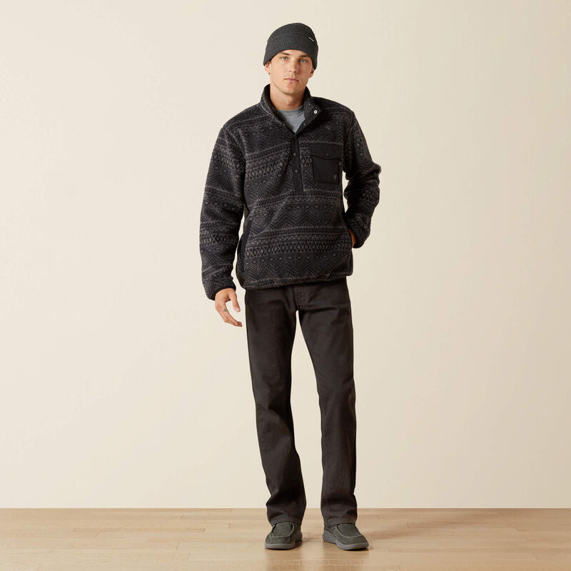 Ariat Men's Charcoal Polar Bear Mock Sweater