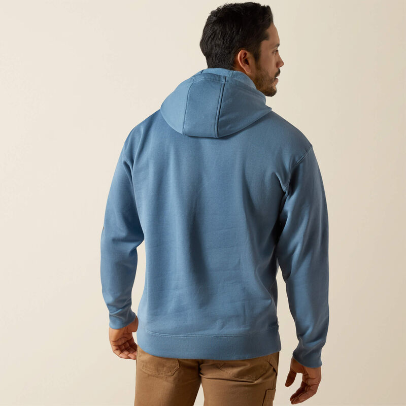Ariat Men's Rebar Lightweight Bluestone Logo Hoodie
