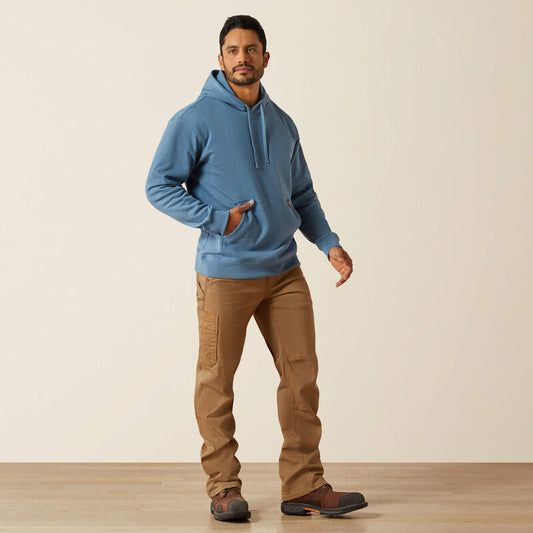 Ariat Men's Rebar Lightweight Bluestone Logo Hoodie