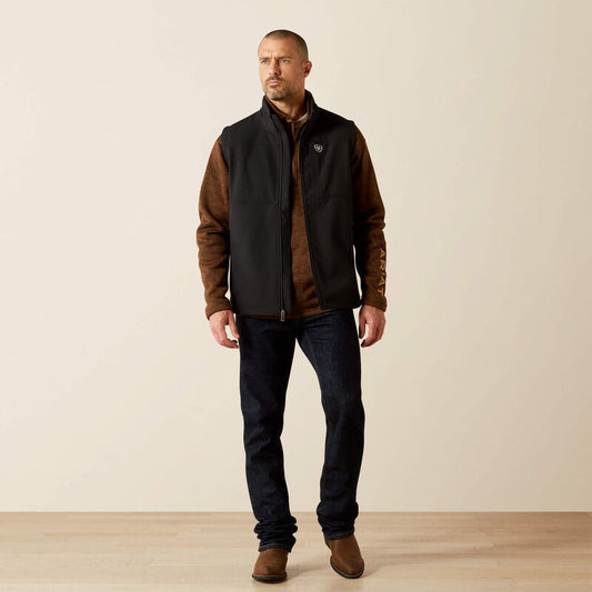 Ariat Men's Vernon Black Softshell Vest