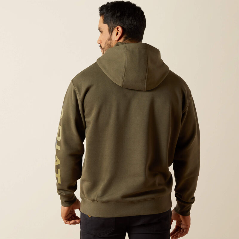 Ariat Men's Rebar Lightweight Grape Leaf Logo Hoodie