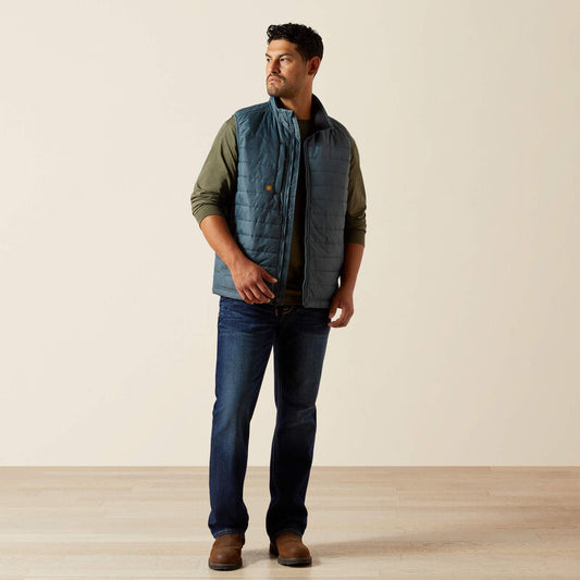 Ariat Men's Dark Slate Rebar Cordura Ripstop Lightweight Insulated Vest