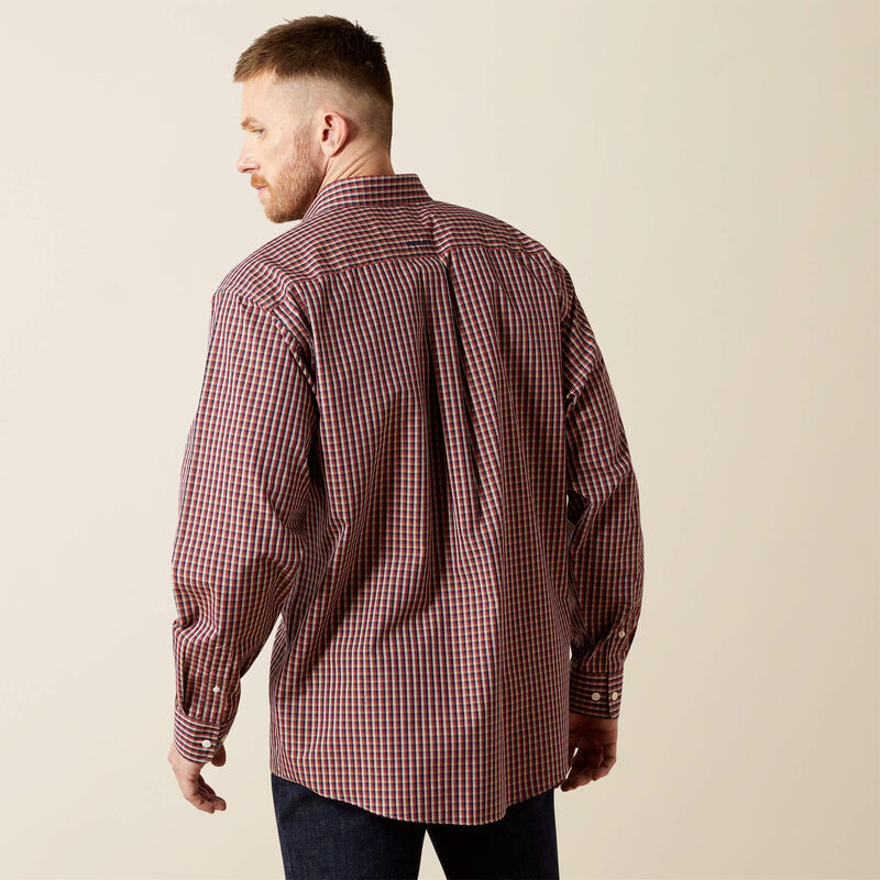 Ariat Men's Red Wrinkle Free Benson Classic Fit Shirt