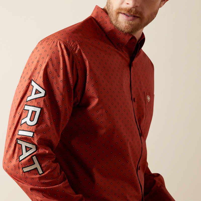 Ariat Men's Brick Red Team Porter Classic Fit Shirt