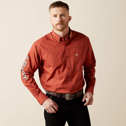 Ariat Men's Brick Red Team Porter Classic Fit Shirt