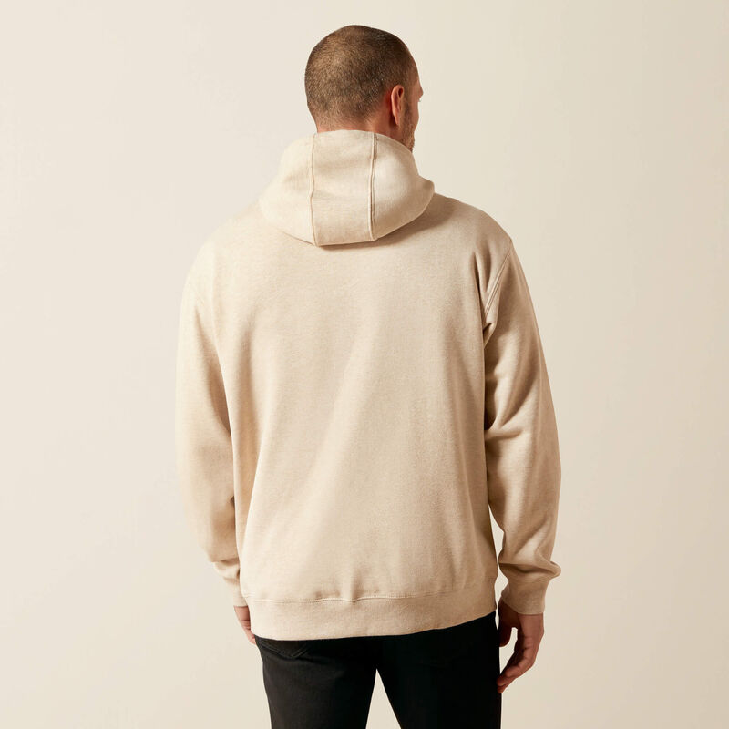 Ariat Men's Oatmeal Heather Logo Hoodie