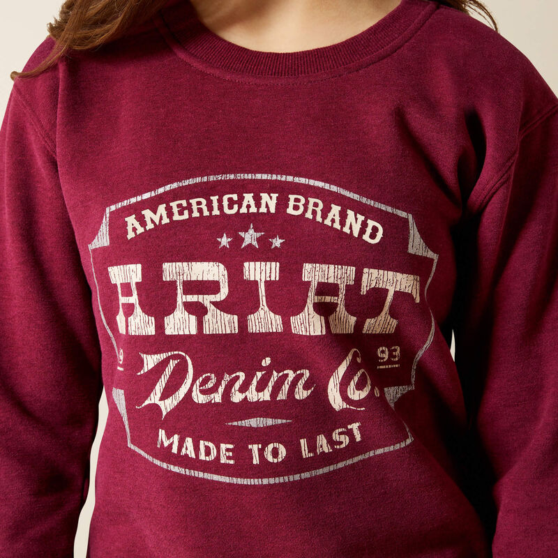 Ariat Girl's Heather Emblem Sweatshirt