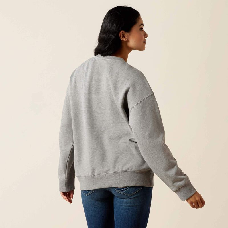 Ariat Scorpion Script Oversized Grey Sweatshirt