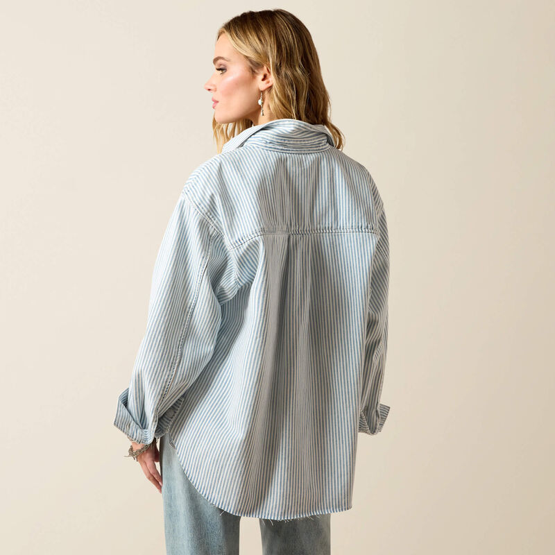 Ariat Women's Blue & White Denim Shirt Jacket