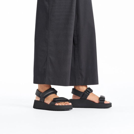 Theda Black Leather Birkenstock Sandal