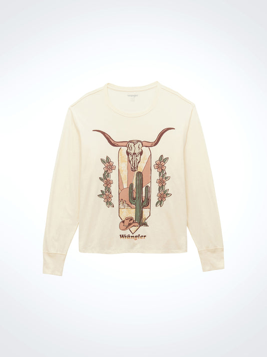 WOMEN'S WRANGLER GRAPHIC LONG SLEEVE RELAXED TEE