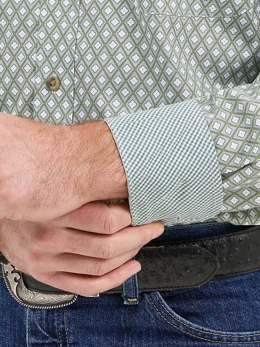 Wrangler Grassy Diamonds George Strait Long Sleeve Shirt