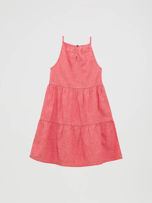 Wrangler Girl's Red Tiered Tank Maxi Dress