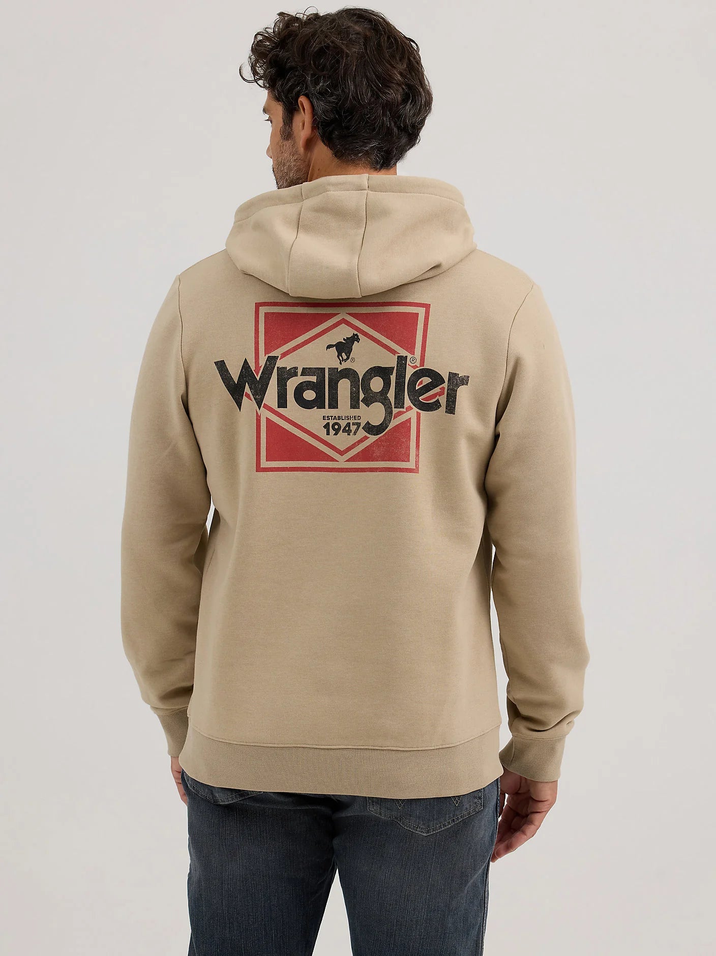 Wrangler Men's Trench Coat Classic Logo Hoodie
