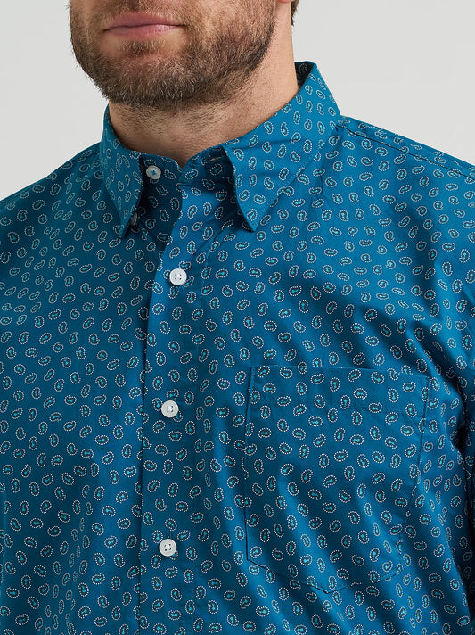 Men's Cody Johnson Ink Blue One Pocket Button Down Shirt