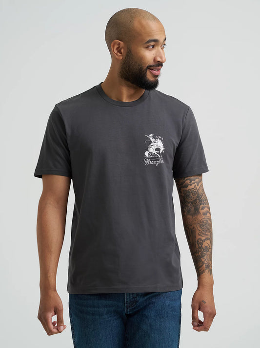 Men's Wrangler Que Vivan Mexico Horse Rider Graphic Tee