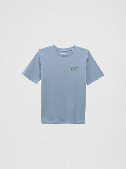 Boy's Wrangler Blue Back Rodeo Graphic Tee