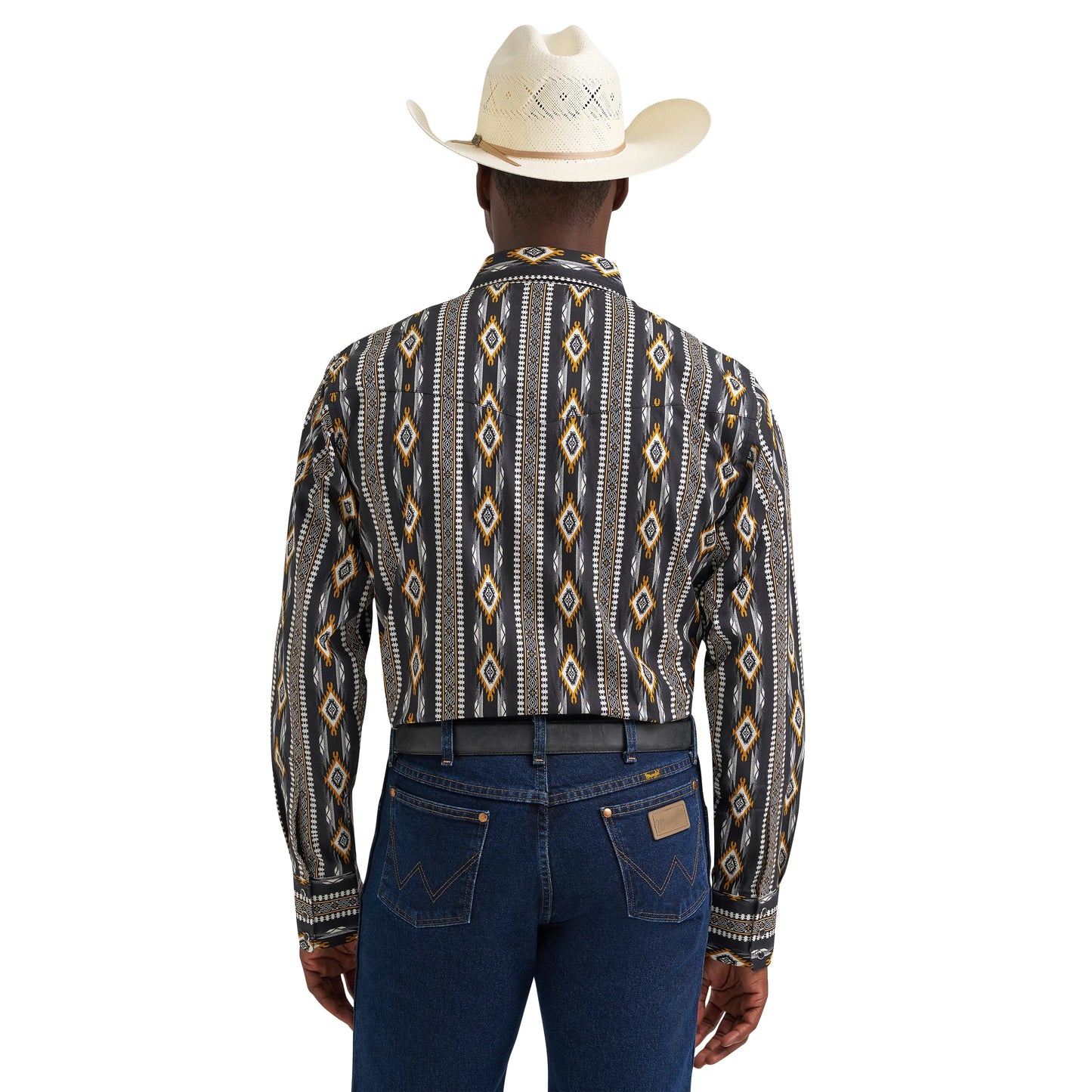 Wrangler Men's Checotah Crow Black Western Shirt