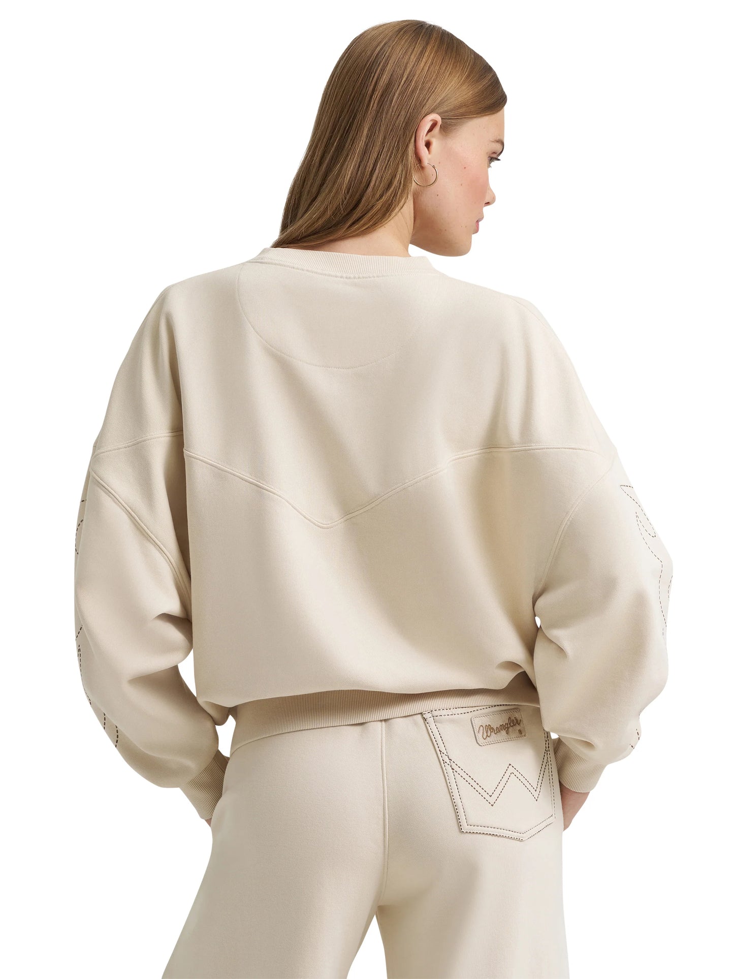 Wrangler X Lainey Wilson Cream Cowboy Sweatshirt