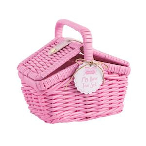Kid's Pink Mini Tea Basket Set