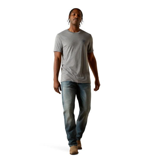 Ariat Men's Iron Ranch Arch Grey Tee