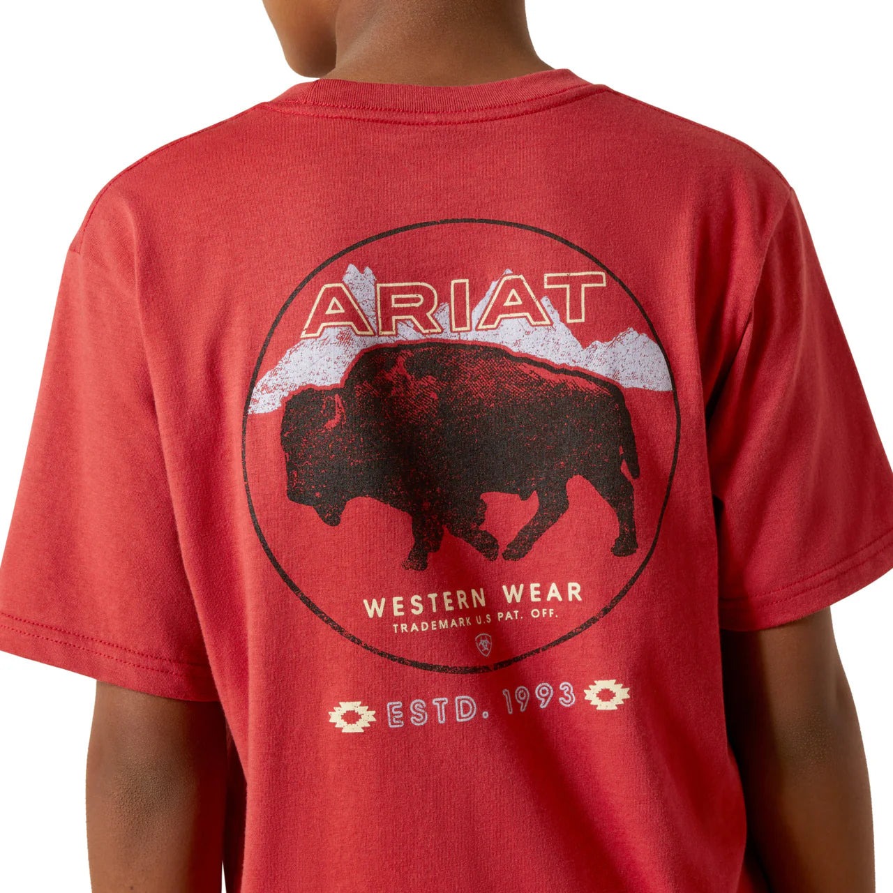 Ariat Boy's Brick Red Patriot Buffalo Coin Tee