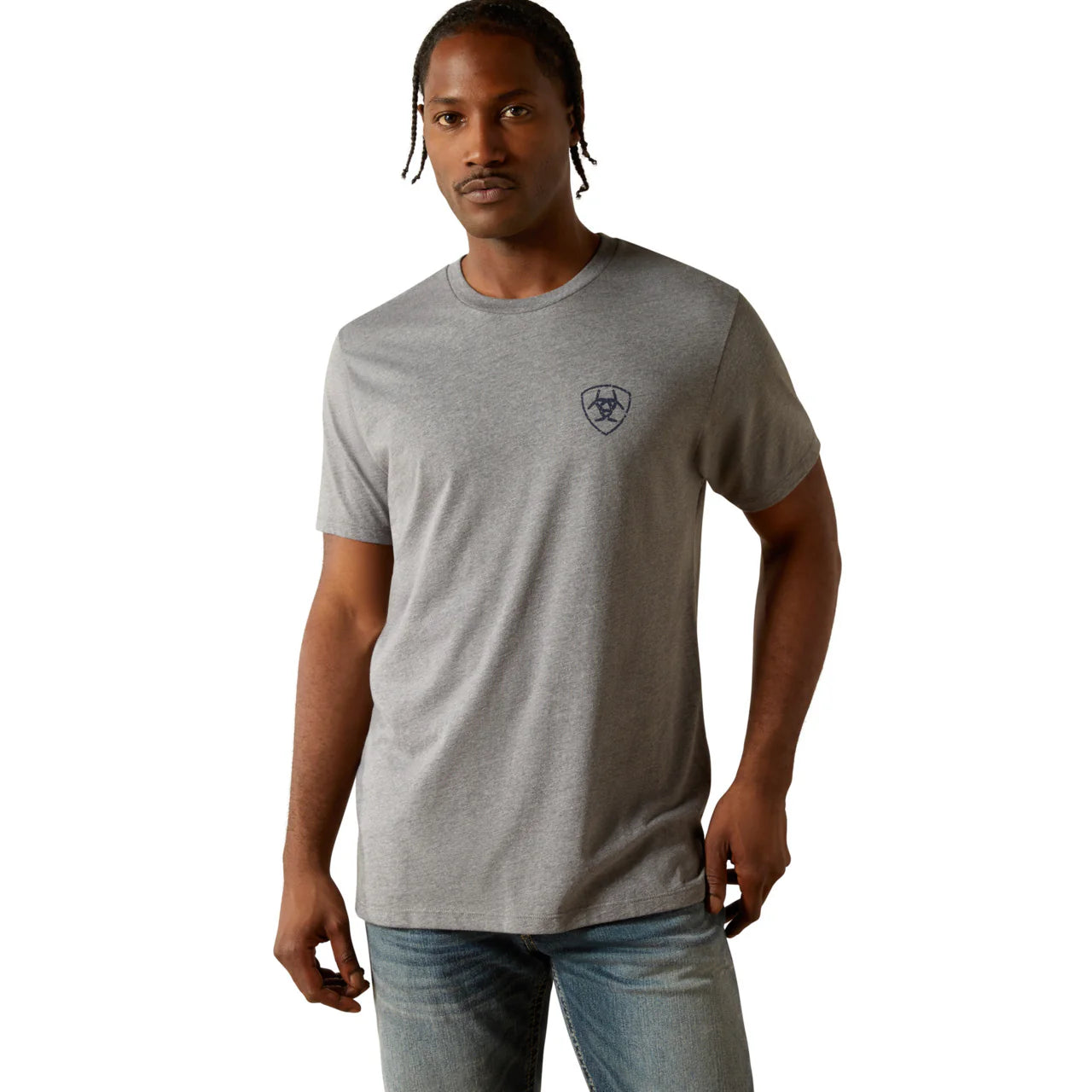 Ariat Men's Iron Ranch Arch Grey Tee