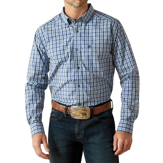 Ariat Men's Blue Pro Series Stephen Long Sleeve Shirt