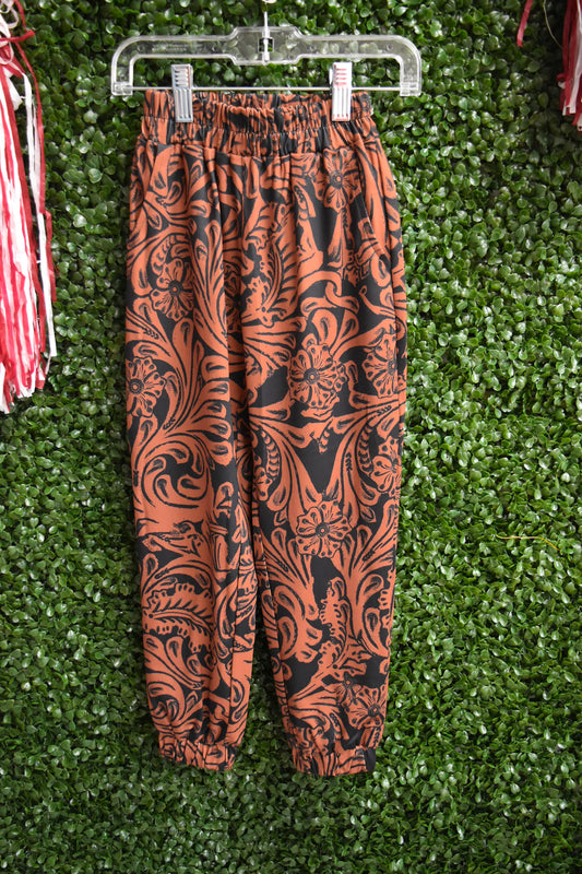 Girl's Country Road Rust Leather Joggers