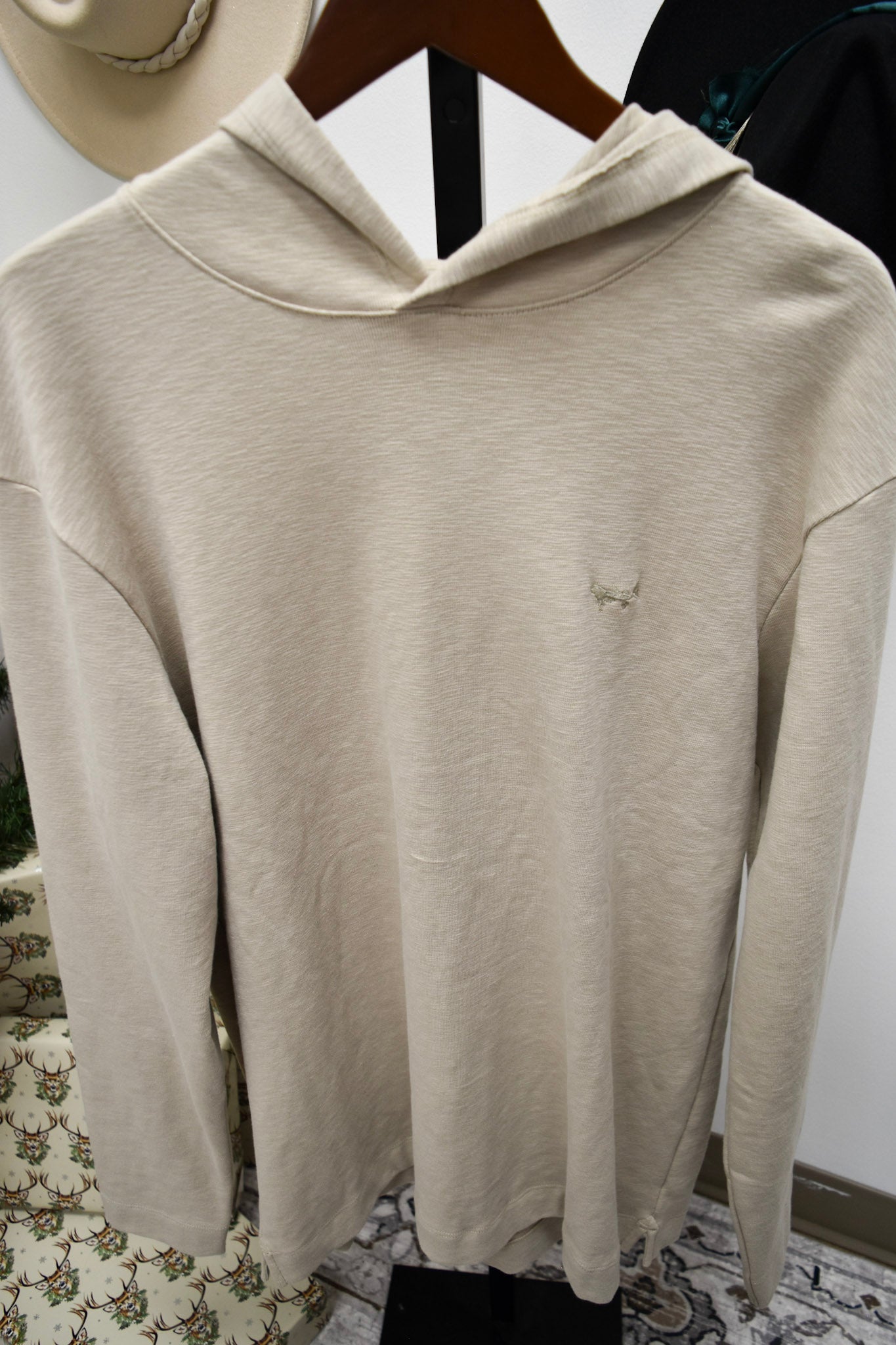 Coastal Cotton Men's Beige Slub Hoodie
