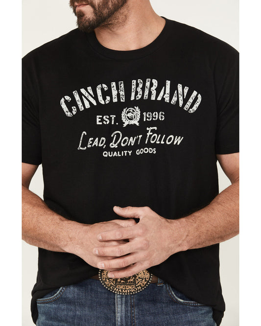 Cinch Men's Lead Don't Follow Black Graphic T-Shirt