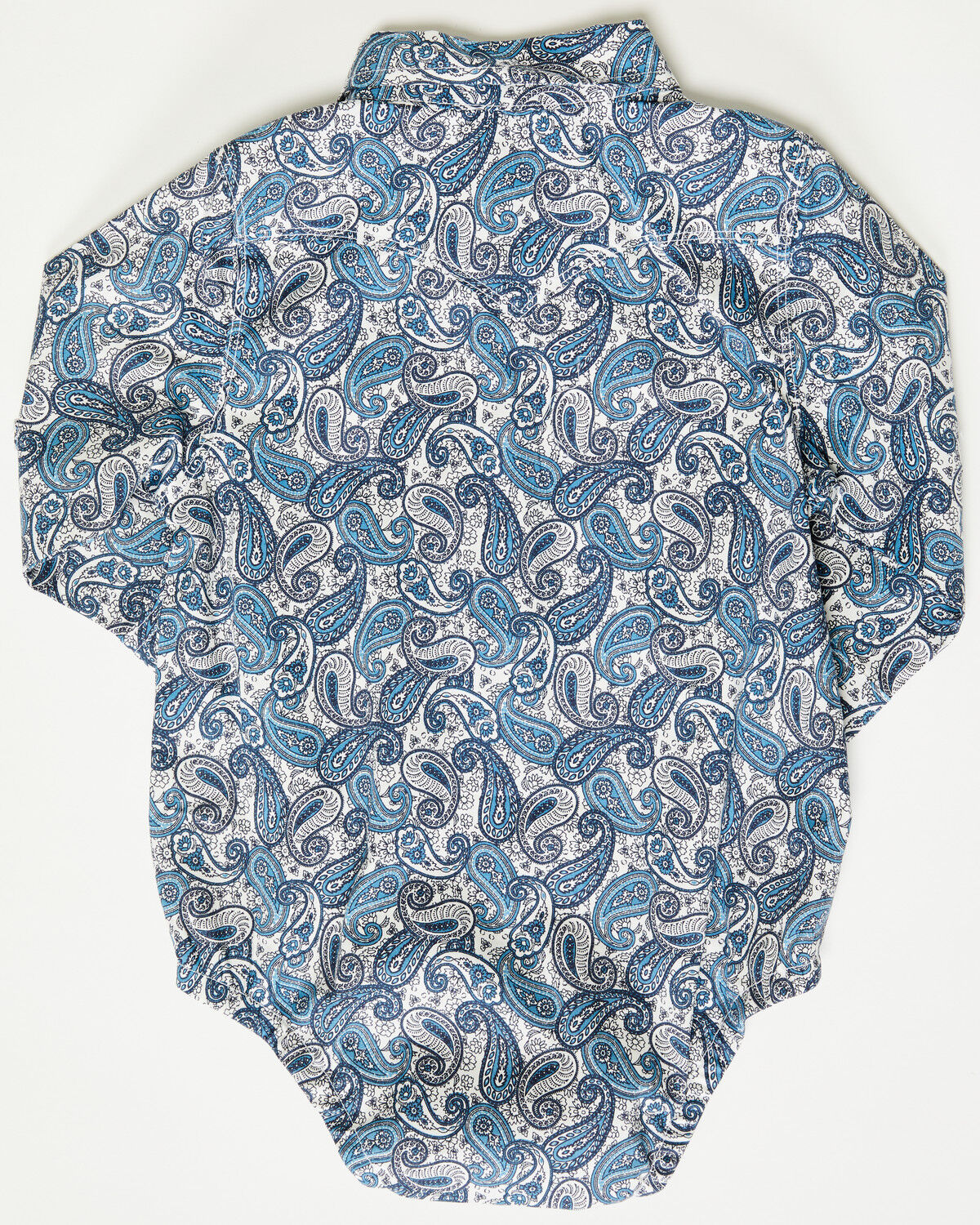 Wrangler Boy's Wavy Paisley Long Sleeve Western Snap Bodysuit