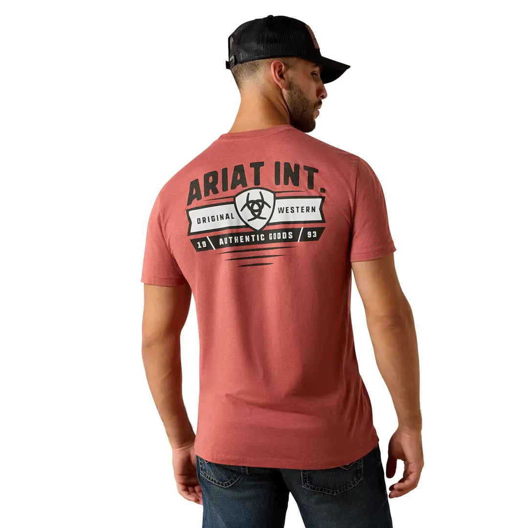 Ariat Men's Red Clay Banner Badge Tee