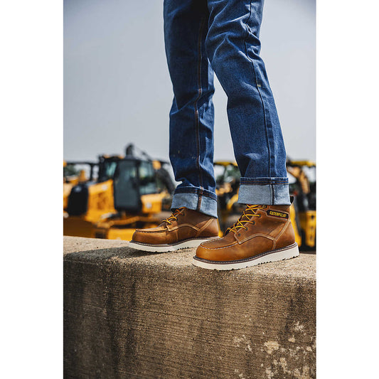 Cat Men's Reclaimer Wedge Waterproof Steel Toe Coffee Bean Work Boot