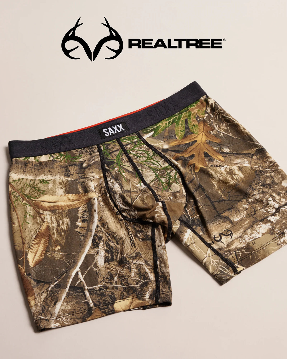 SAXX Vibe Xtra Soft Comfort 6 inch Boxer Brief | Realtree