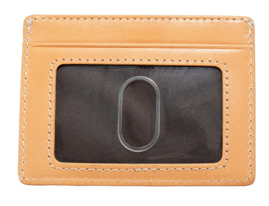 Nocona Mens Natural Leather Basket Weave Embossed Money Clip Wallet