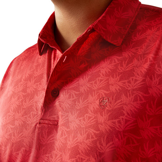 Ariat Men's 360 Airflow Scarlet Print Polo
