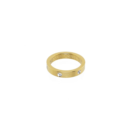Gold Diamond Ring Band - Waterproof