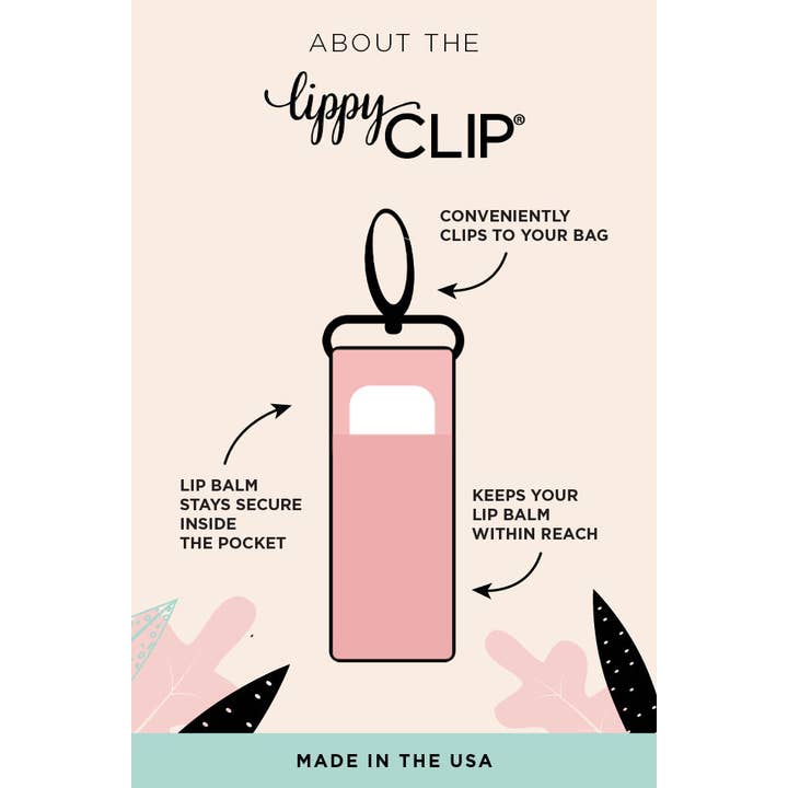 Classic Lippy Clip Lip Balm Holder Keychain for Chapstick- Sage